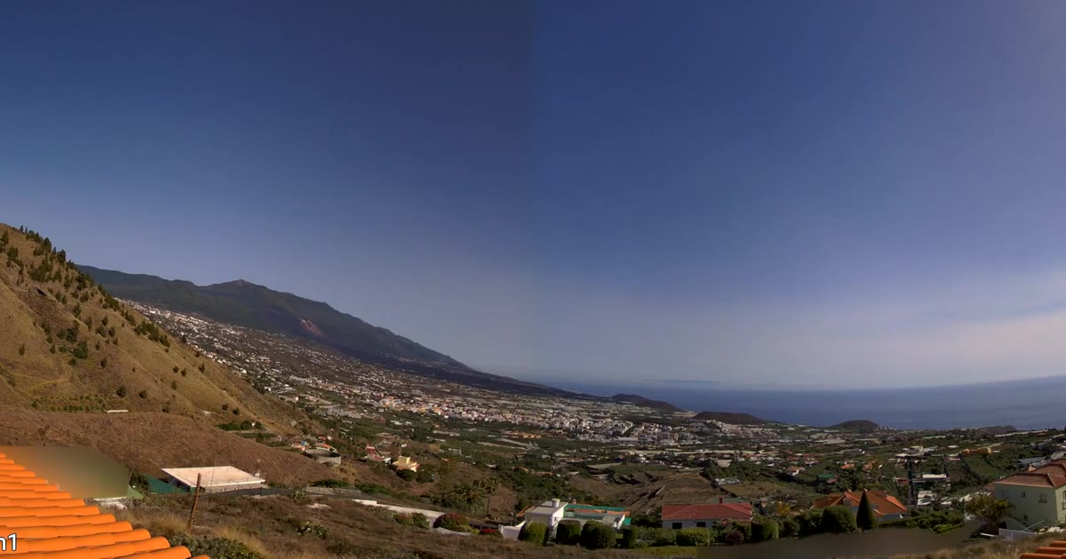 Abendlicht über dem Valle de Aridane auf La Palma — Webcam-Standbild