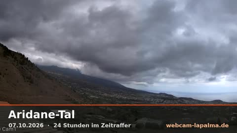 Aridane-Tal am 7. Oktober 2026 (Bild aus dem Zeitraffer)