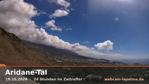 Zeitraffer Aridane-Tal, Montag, 19. Oktober
