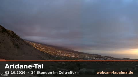 Aridane-Tal am 3. Oktober 2026 (Bild aus dem Zeitraffer)