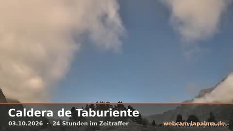 Caldera am 3. Oktober 2026 (Bild aus dem Zeitraffer)