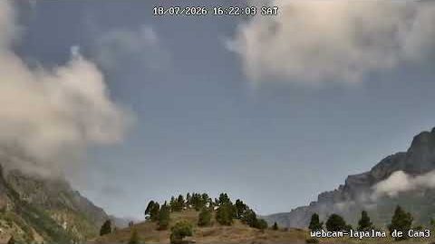 Caldera am 18. Juli 2026 (Bild aus dem Zeitraffer)