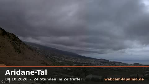 Aridane-Tal am 4. Oktober 2026 (Bild aus dem Zeitraffer)