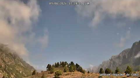 Caldera am 9. August 2026 (Bild aus dem Zeitraffer)